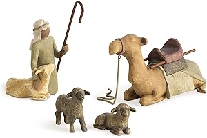 Willow Tree Nativity Figurines: Shepherd and Stable Animals