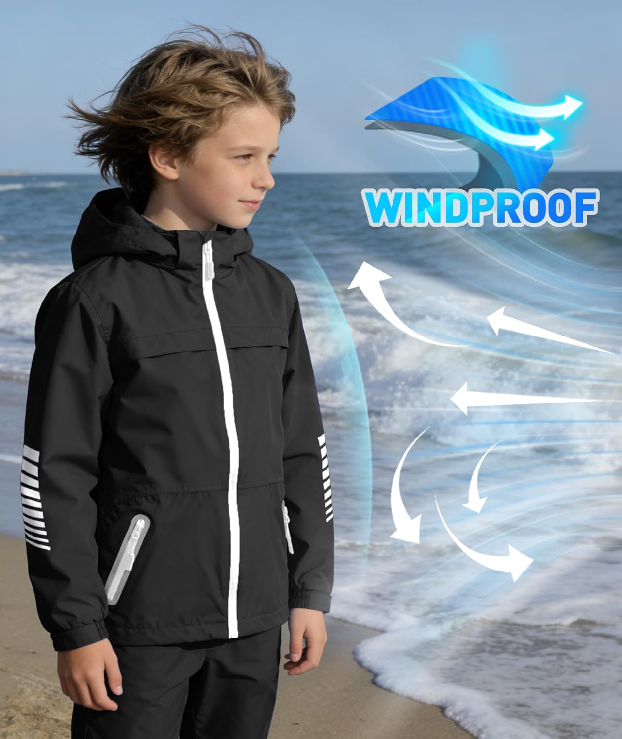 SWISSWELL Kids Rain Suit Boys Girls Waterproof Rain Jacket and Pants for Golf Fishing