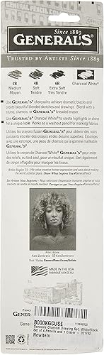 Miniatura 5 de General lápiz 557bp lápiz de carbón kit con goma de borrar 012 Altura 275 ancho 975 longitud Paquete con 5