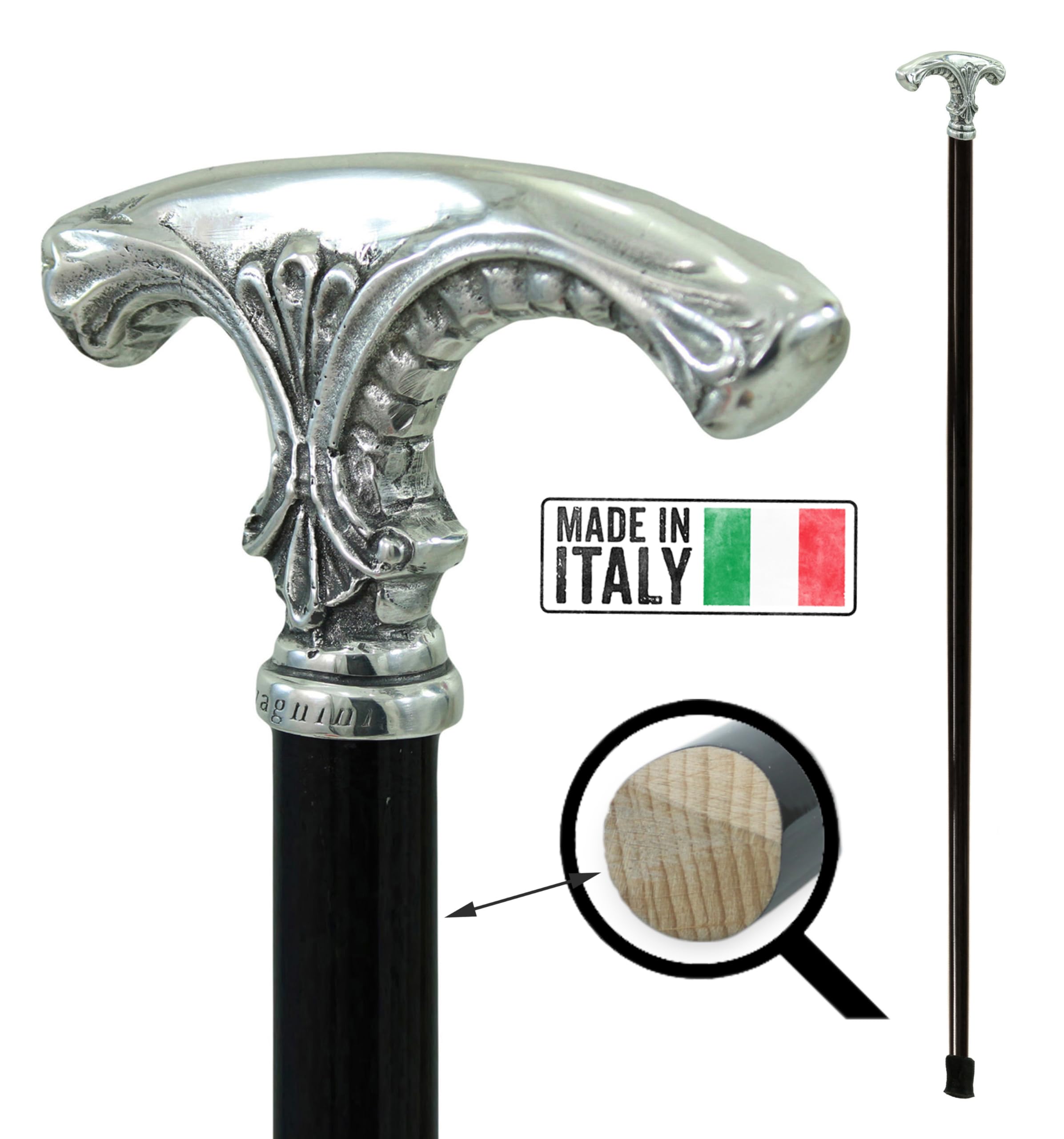 Bastone da Passeggio Lusso Per Uomo Elegante, Bastone da Passeggio Personalizzato Artiginale, Bastone Cavagnini Robusto Esclusivo Per Signore Anziano in Legno