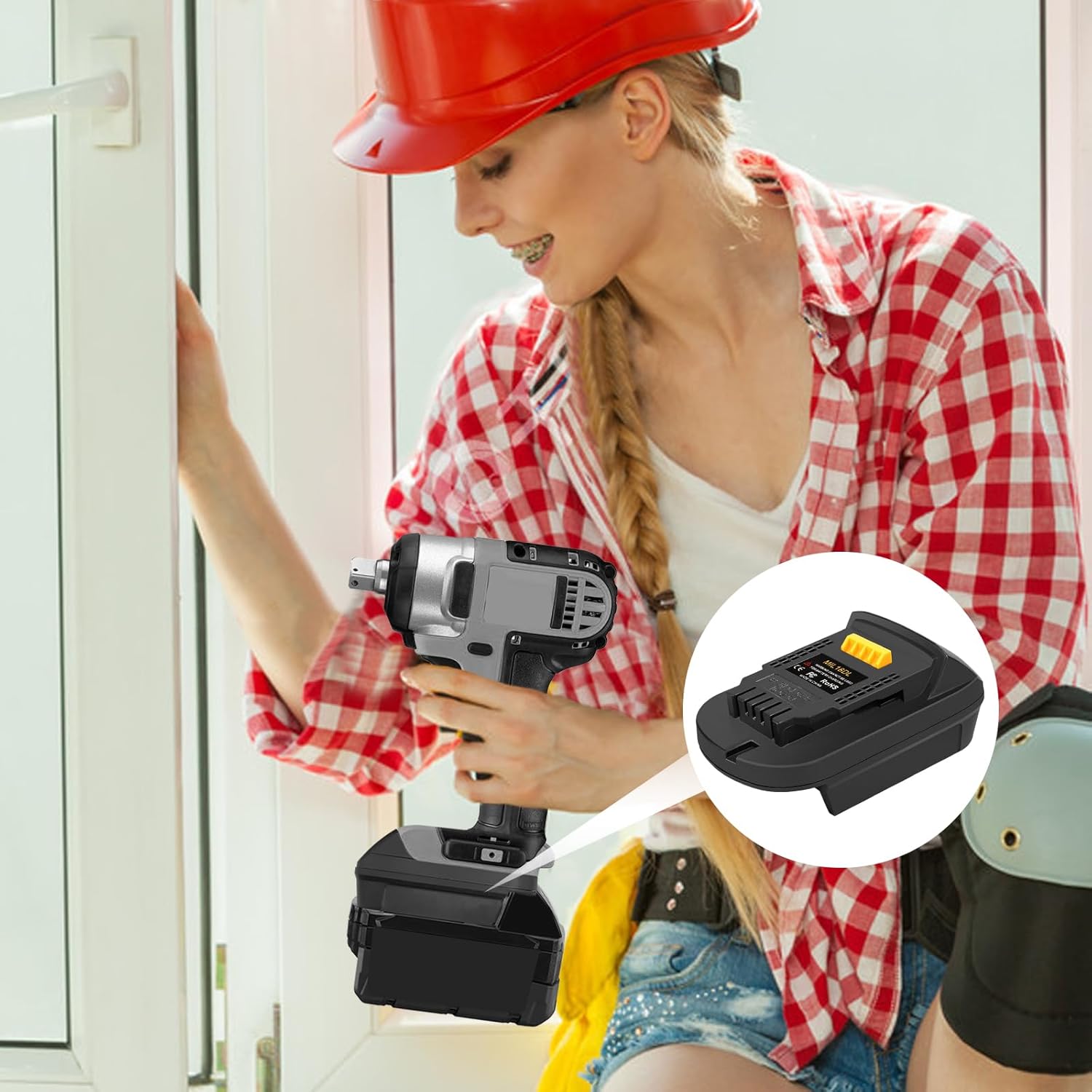 Adapter for Milwaukee M18 Battery to Dewalt 20V Tool, Compatible with Dewalt 20V Cordless Tool (No Charging Function)