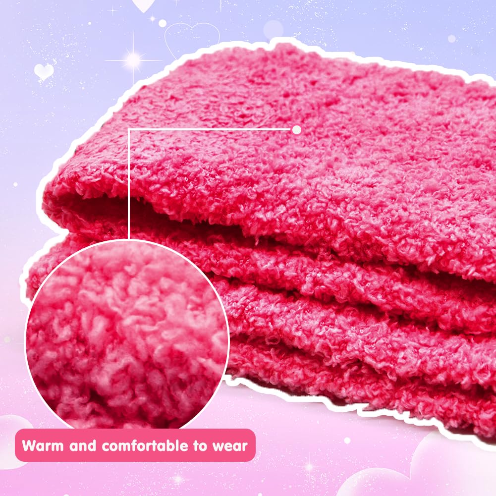 SwirlColor Skarpety na 18. urodziny dla dziewczynek, ciepłe, wygodne skarpety do łóżka, nadające się do prania, prezenty urodzinowe dla dziewcząt w wieku 18 lat - różowo-czerwone, różany czerwony, 9