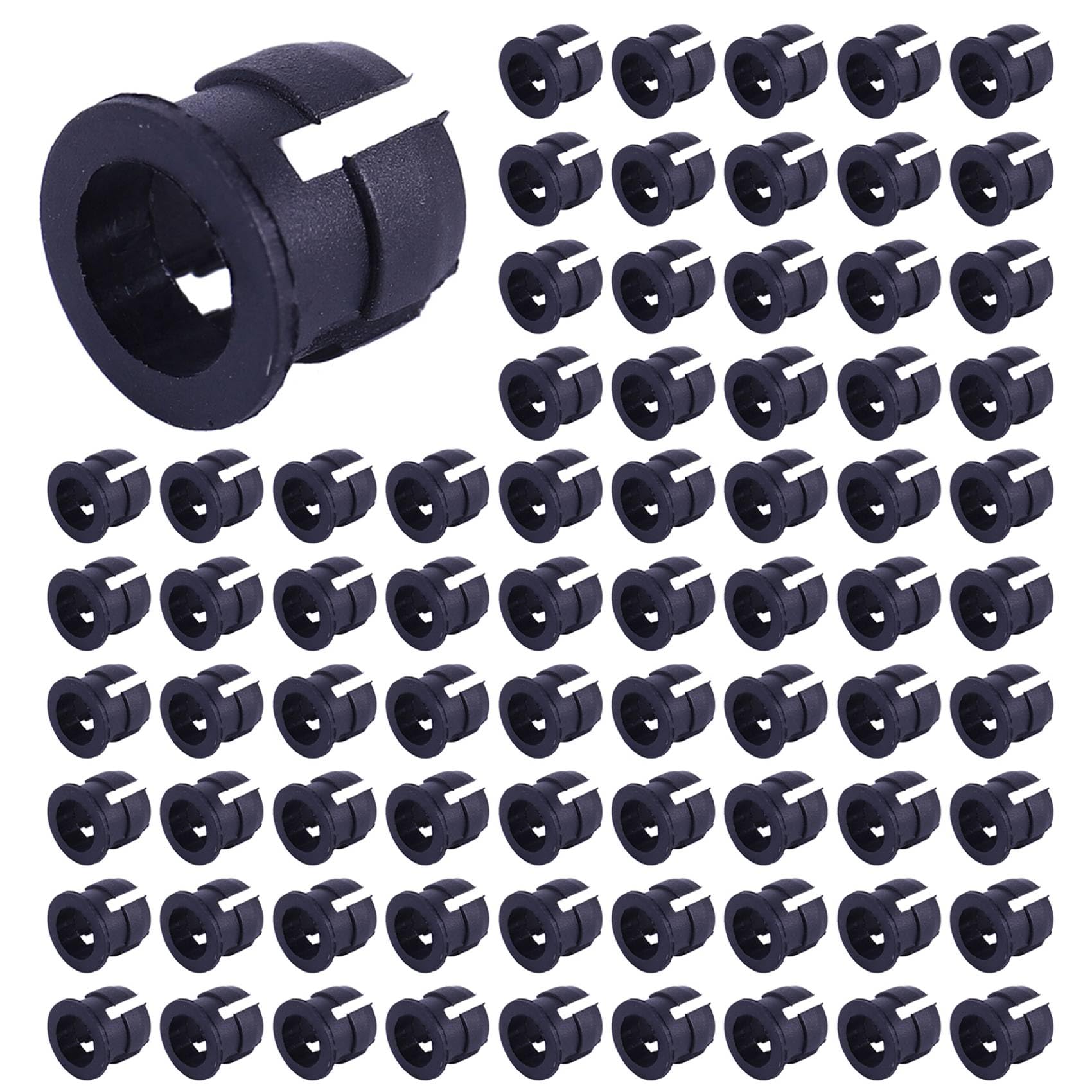 Clip support LED 5 mm noir en plastique pour montage sur panneau | Lot de 2000 pièces