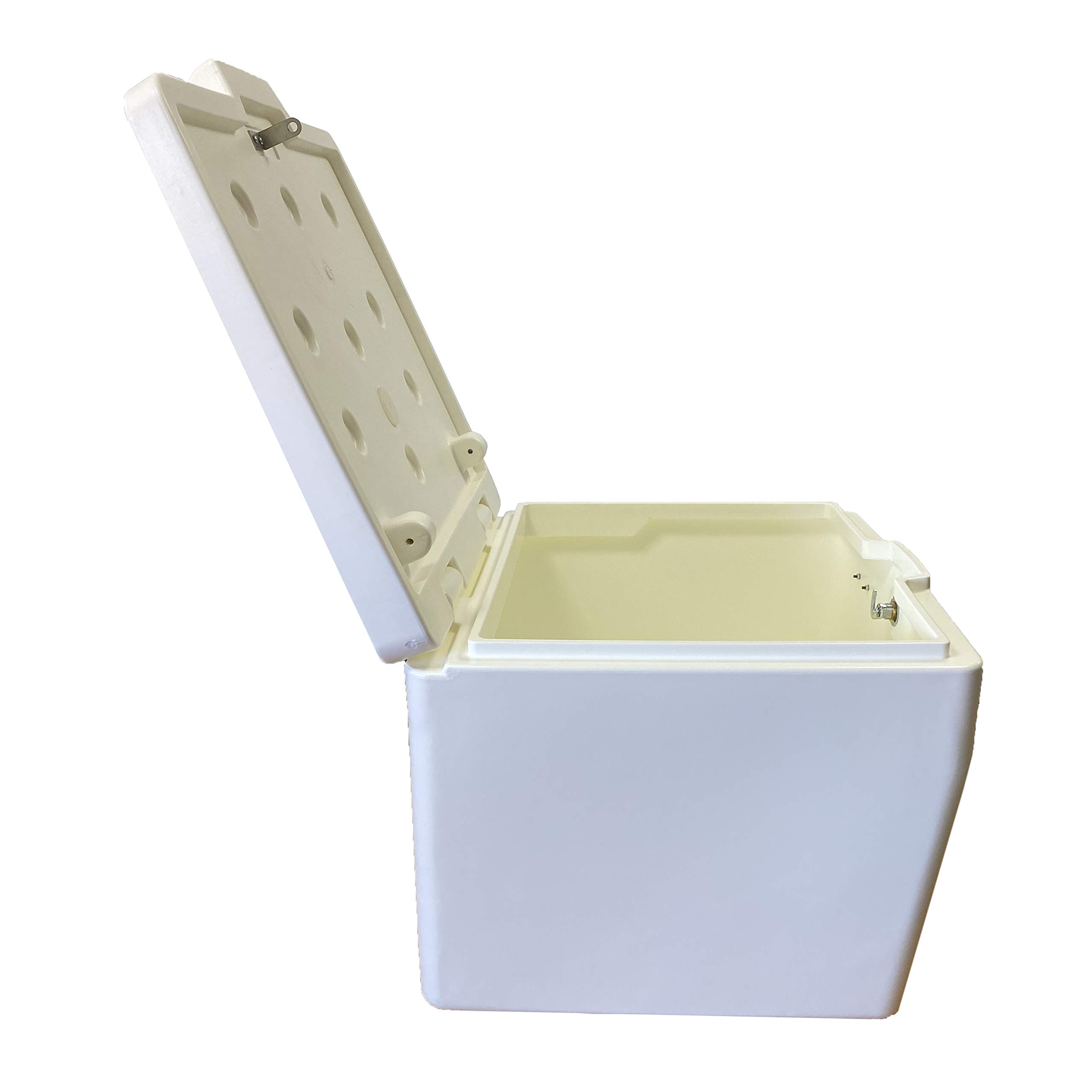Cofre Portaequipajes Moto Ciclomotor Quad de Fácil Montaje, Cajón Gran Capacidad Apto para Alimentos, Baúl con Llave para Moto, 120 litros, Caja Baúl Moto (Color Blanco)