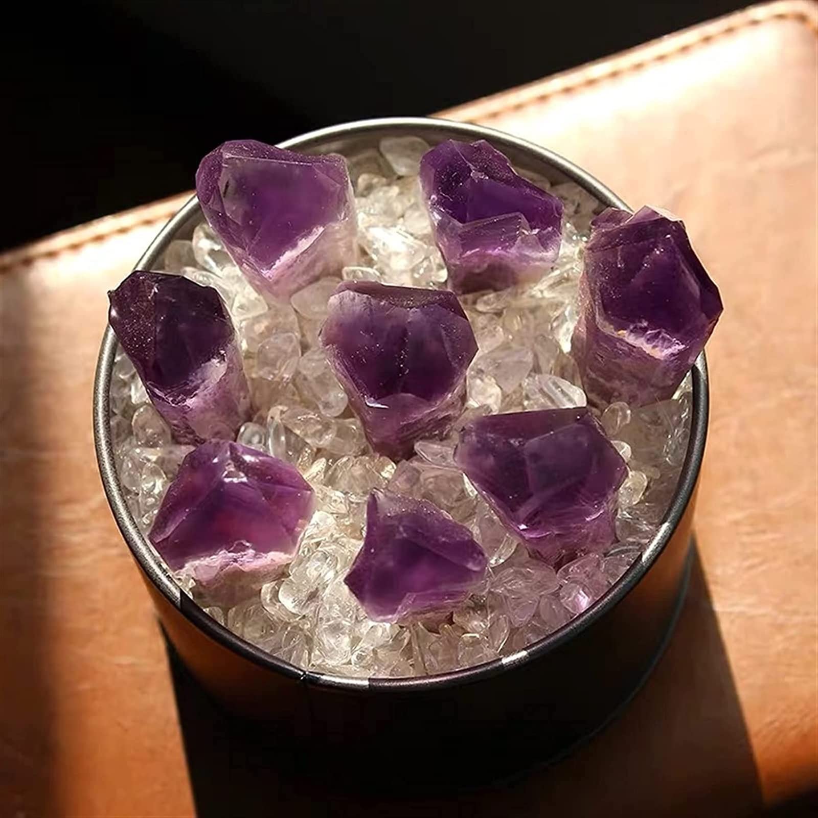 Natur Edelsteine Trommelsteine Natürliche Amethyst Szepter Quarzkristalle Cluster Mineralien Heilsteine​Fine Dekoration Geschenke