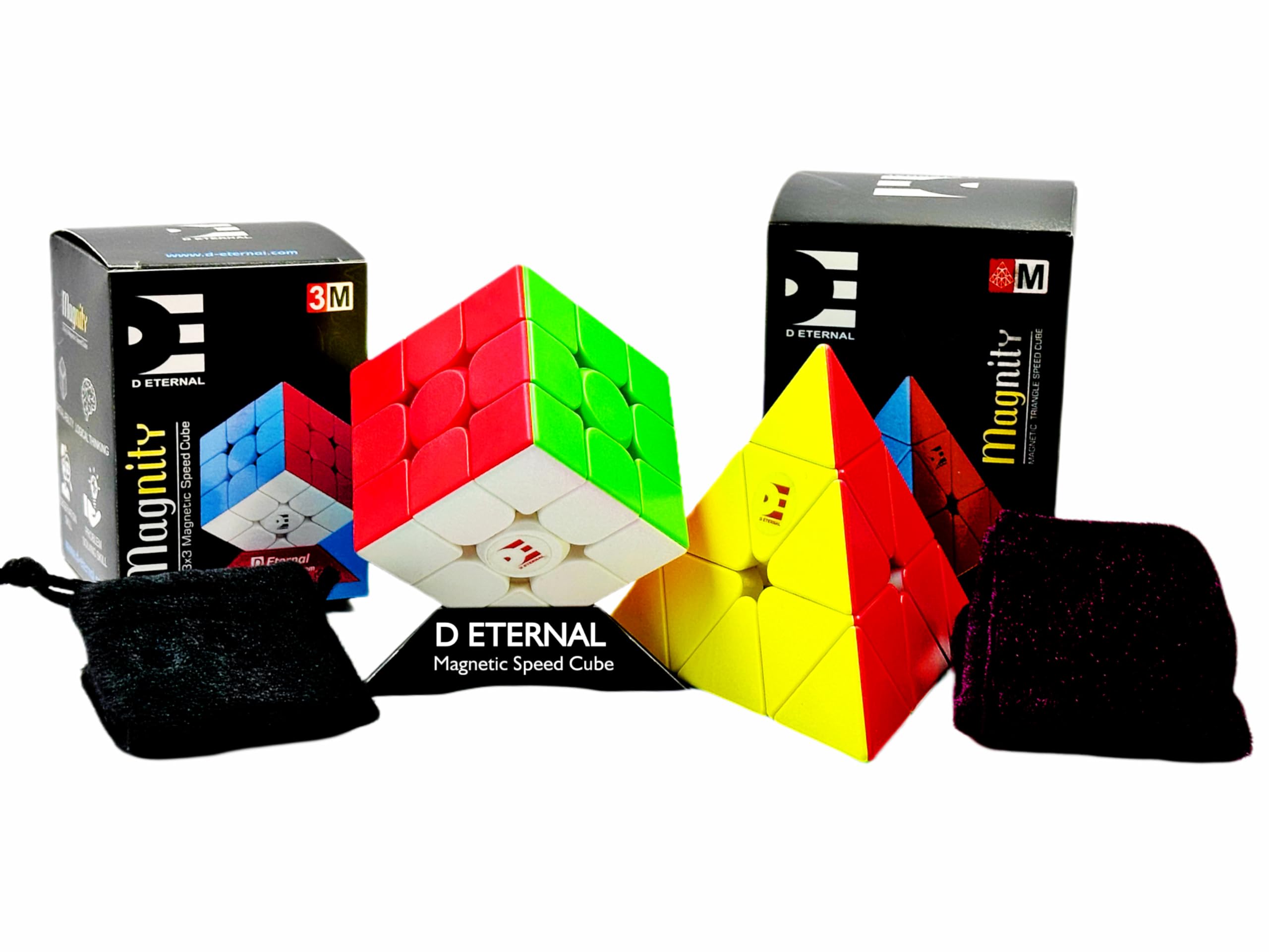 D ETERNAL Adult,Kid Magnity Cube Combo Set Of Magnetic 2M 2X2 3M 3X3 And Pyramid M Pyraminx Triangle High Speed Stickerless Magic Cube Puzzle (Magentic) (B0CBQ22RNX) Amazon Price History, Amazon Price Tracker