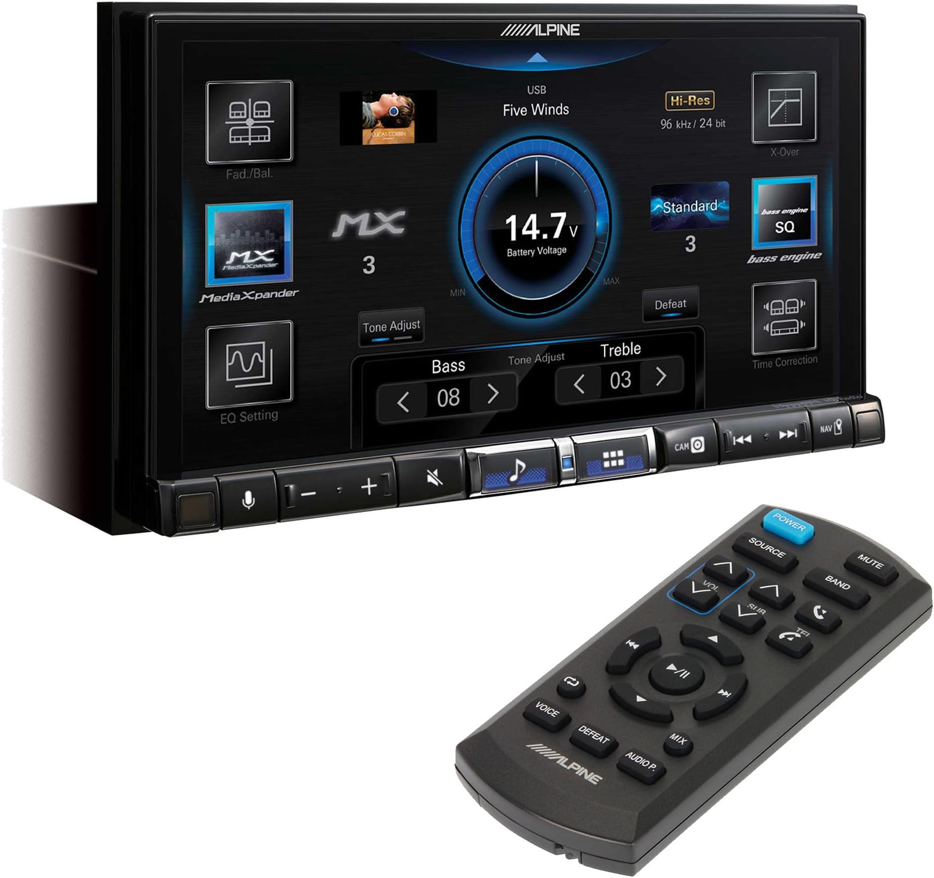 Alpine iLX-507 Digital Multimedia Receiver & RUE-4360 Remote Bundle
