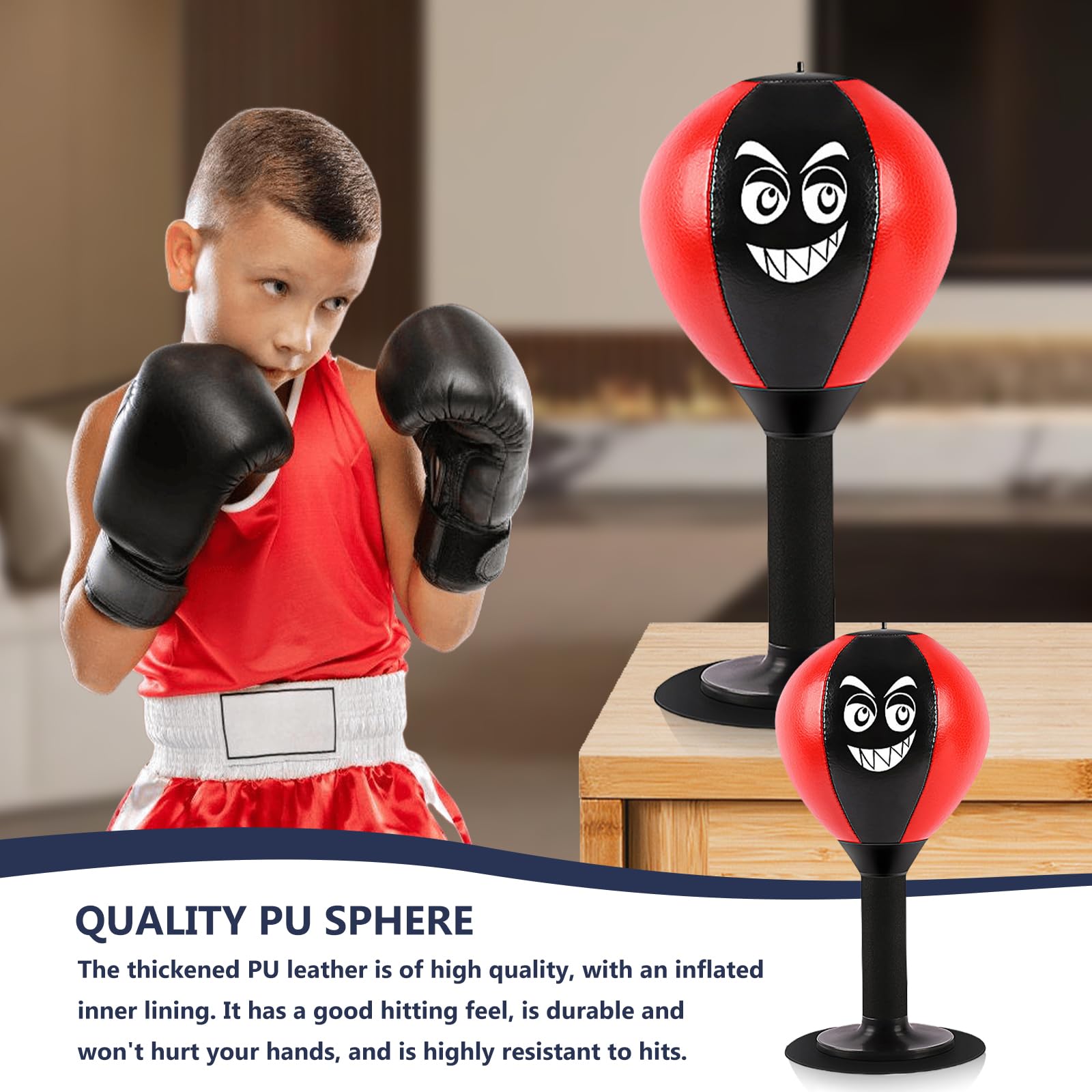 Máquina De Boxeo De Dedo – Juguete De Escritorio Mini Con Objetivo De Goma, Alivio Del Estrés, 5x7x9 Pulgadas