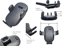 Vista 1 de Phone holder attachment for 17mm ball joint Works with many phones