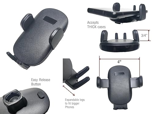 Miniatura 2 de Phone holder attachment for 17mm ball joint  Works with many phones