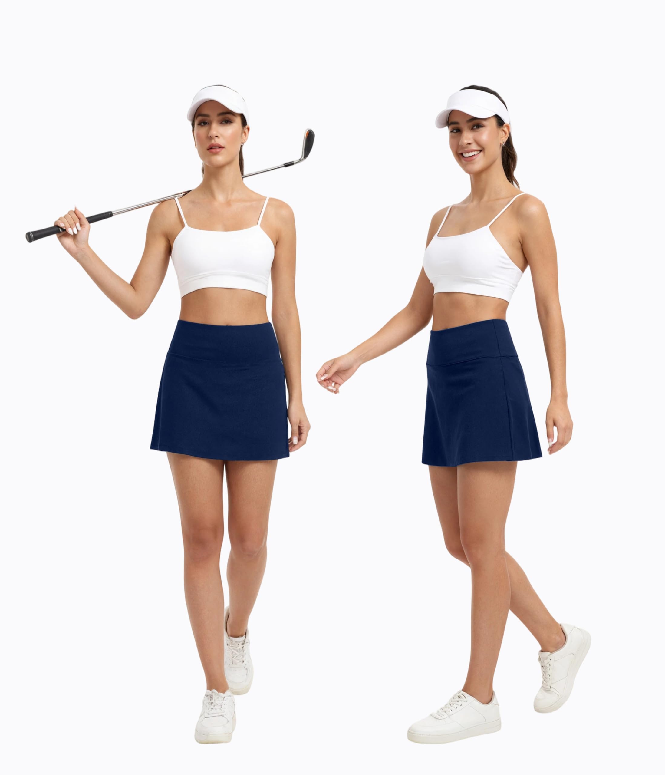 Timuspo Jupe de tennis pour femme avec pantalon - Douce - Séchage rapide - Avec pantalon intérieur - Taille haute