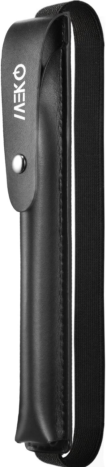 Meko Stylus Pen Case Holder Sleeves for Apple Pencil(1st and 2nd Gen), Premium Genuine Leather Case Pouch Built-in Elastic Band for Stylus Pens - Black
