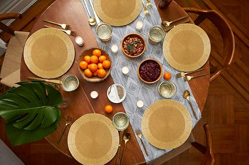 Miniatura 2 de Juego de 4 manteles individuales hechos a mano con cuentas de 13 pulgadas, hermoso y elegante tapete decorativo para mesa de comedor, Pascua,