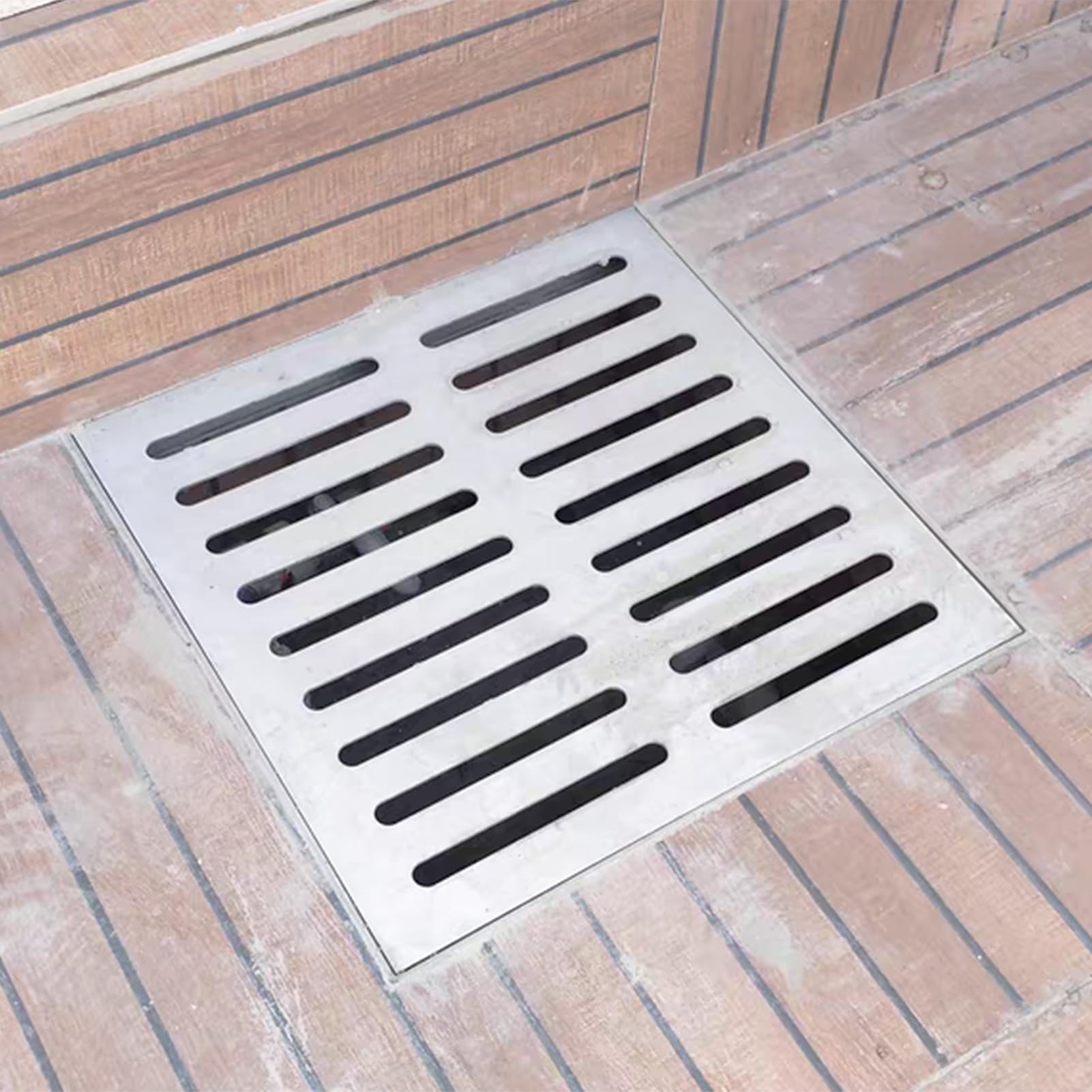 Couvercle de drain de terrasse 60x60 anti-accumulation d'eau de pluie
