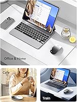 Vista 7 de RAPIQUE Bluetooth Wireless Mouse - (BT5.1+USB) Dual Connectivity, Quiet Click, Low Power, and 1600 DPI, Portable Cordless Mouse for Laptop, MacBook