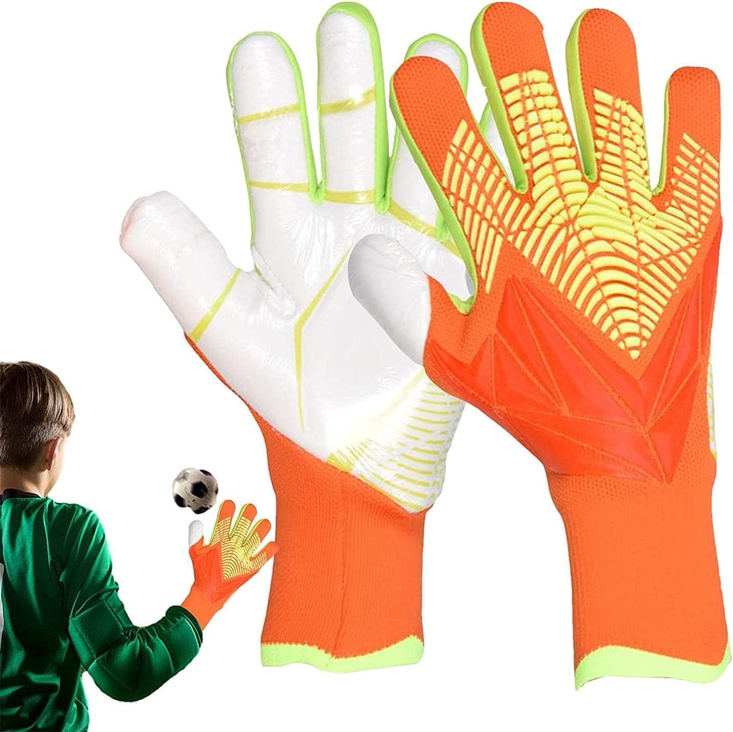 Gants de gardien de but en latex et gants de football pour enfant