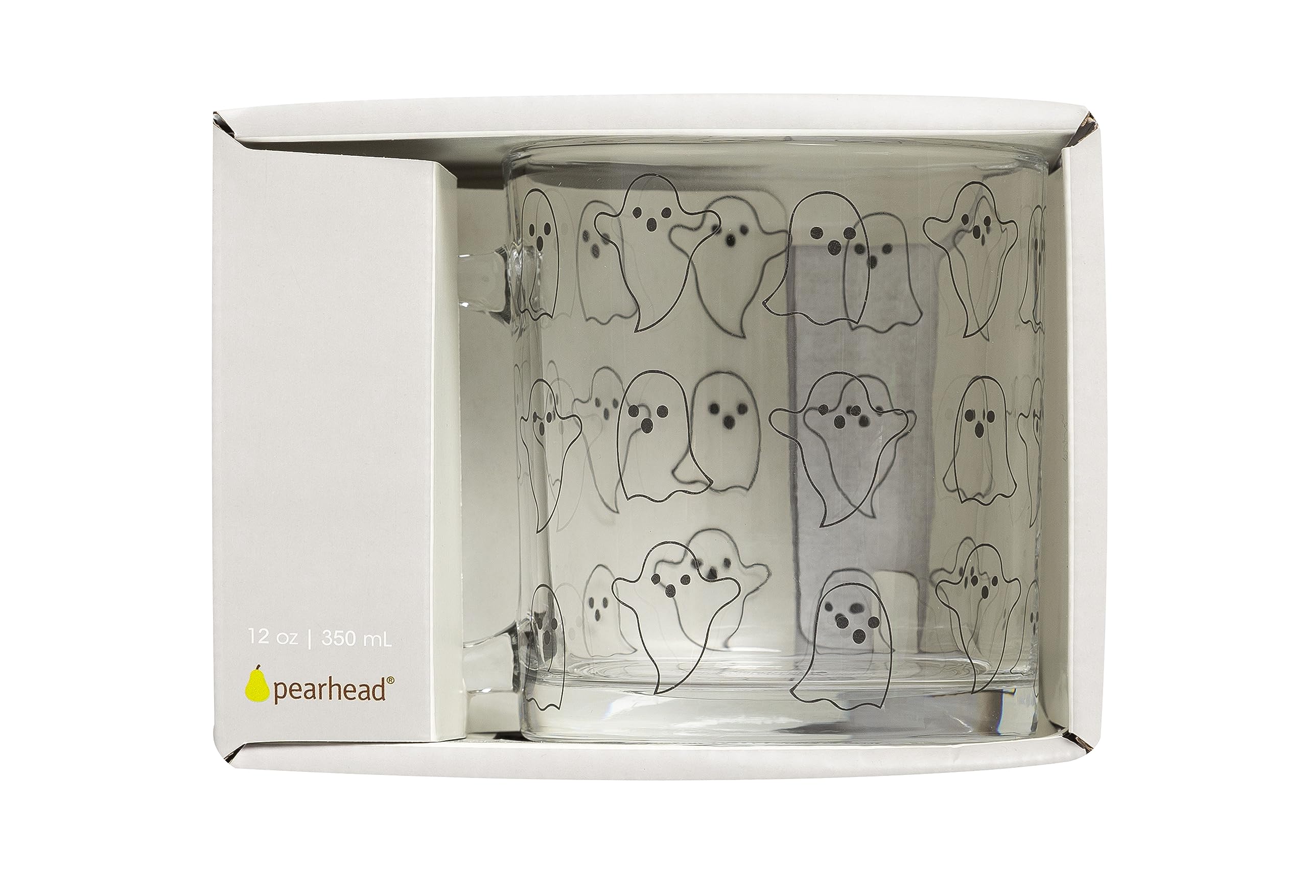 Pearhead Glasgeister-Tasse, Halloween-Heimdekoration, Kaffee- und Tee-Glasbecher, Herbst-Trinkgeschirr, Zubehör, saisonale Tasse, 340 ml.