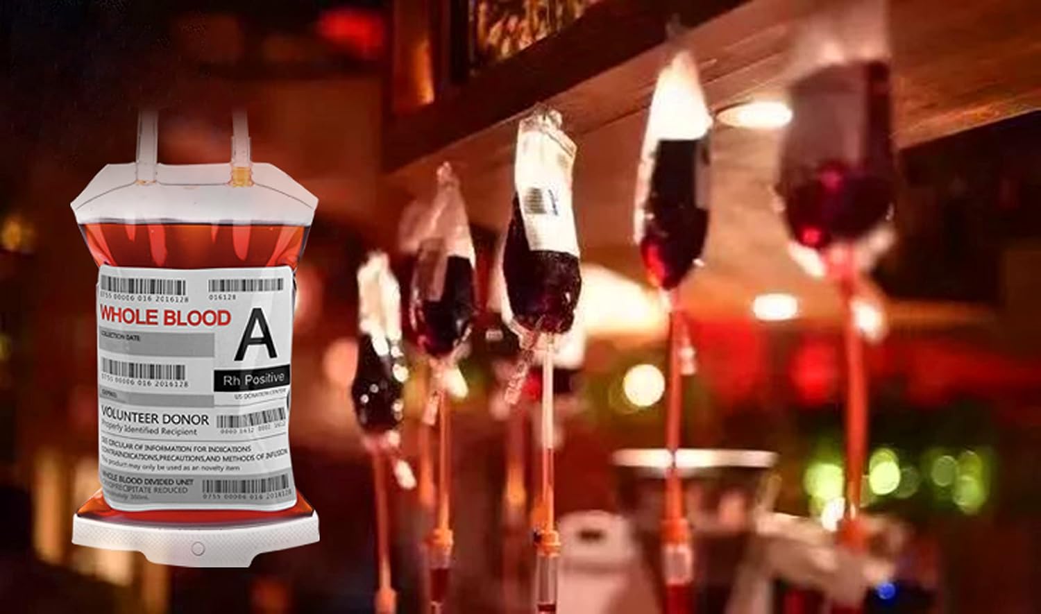 Lightopia Blood Bags for Drinks, LightOpia Set of 25 IV Bags - 30.3 FL OZ, Party Decoration Cups, Halloween/Vampire/Nurse Graduation/Zombie Party Favors image 5