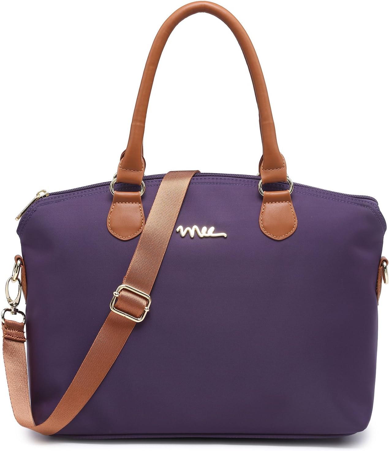 Water Resistance Nylon Top Handle Satchel Handbag with Multiple Pocket Design