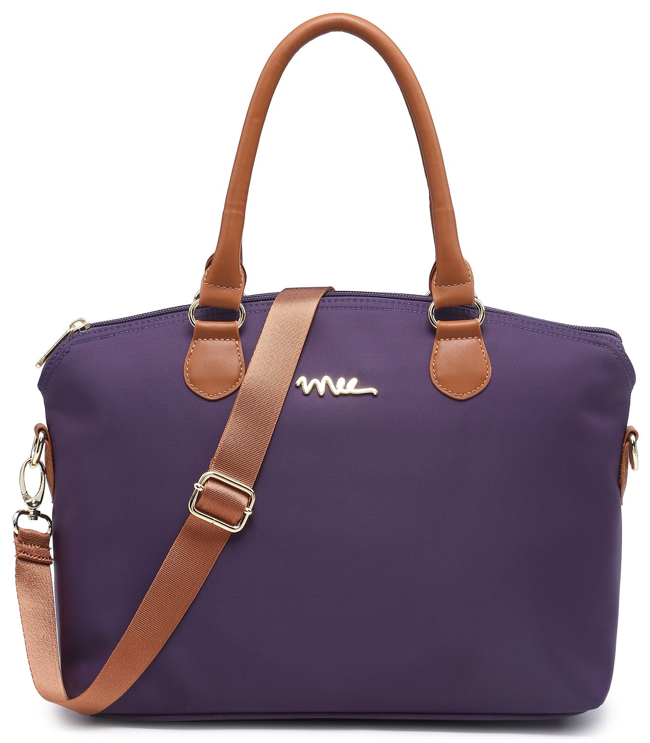 Water Resistance Nylon Top Handle Satchel Handbag with Multiple Pocket Design