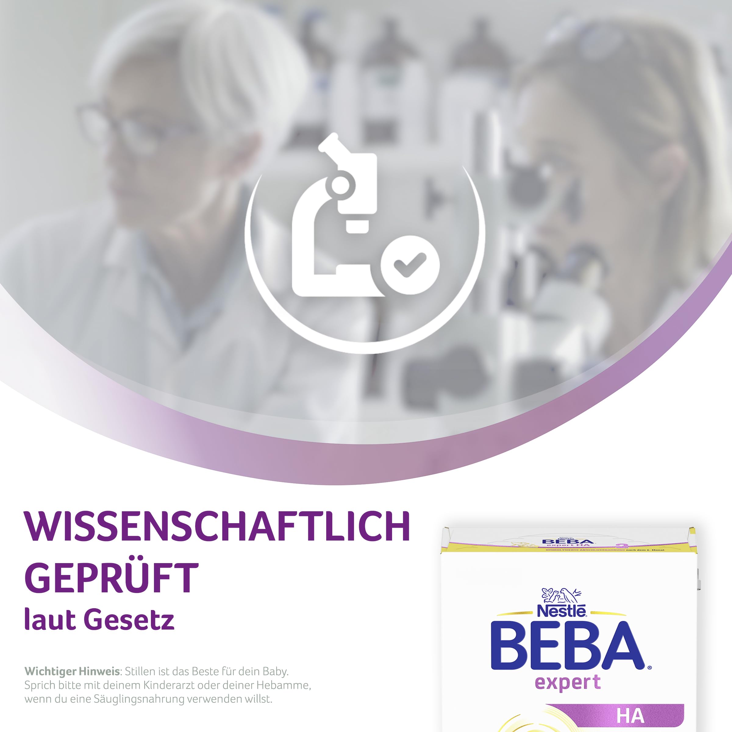 BEBA expert HA PRE Hydrolysierte Anfangsnahrung, Anfangsmilch von Geburt an, Babynahrung, Baby-Milchpulver, Vorratspack 1er Pack (1 x 1200g)
