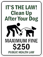 Vista 9 de It's The Law! Clean Up After Your Dog - Letrero de ley de salud pública de $250, 7 x 10 pulgadas, libre de óxido, aluminio 040, resistente a