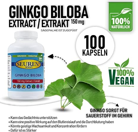 Gingko Biloba 150 mg 100 Capsules