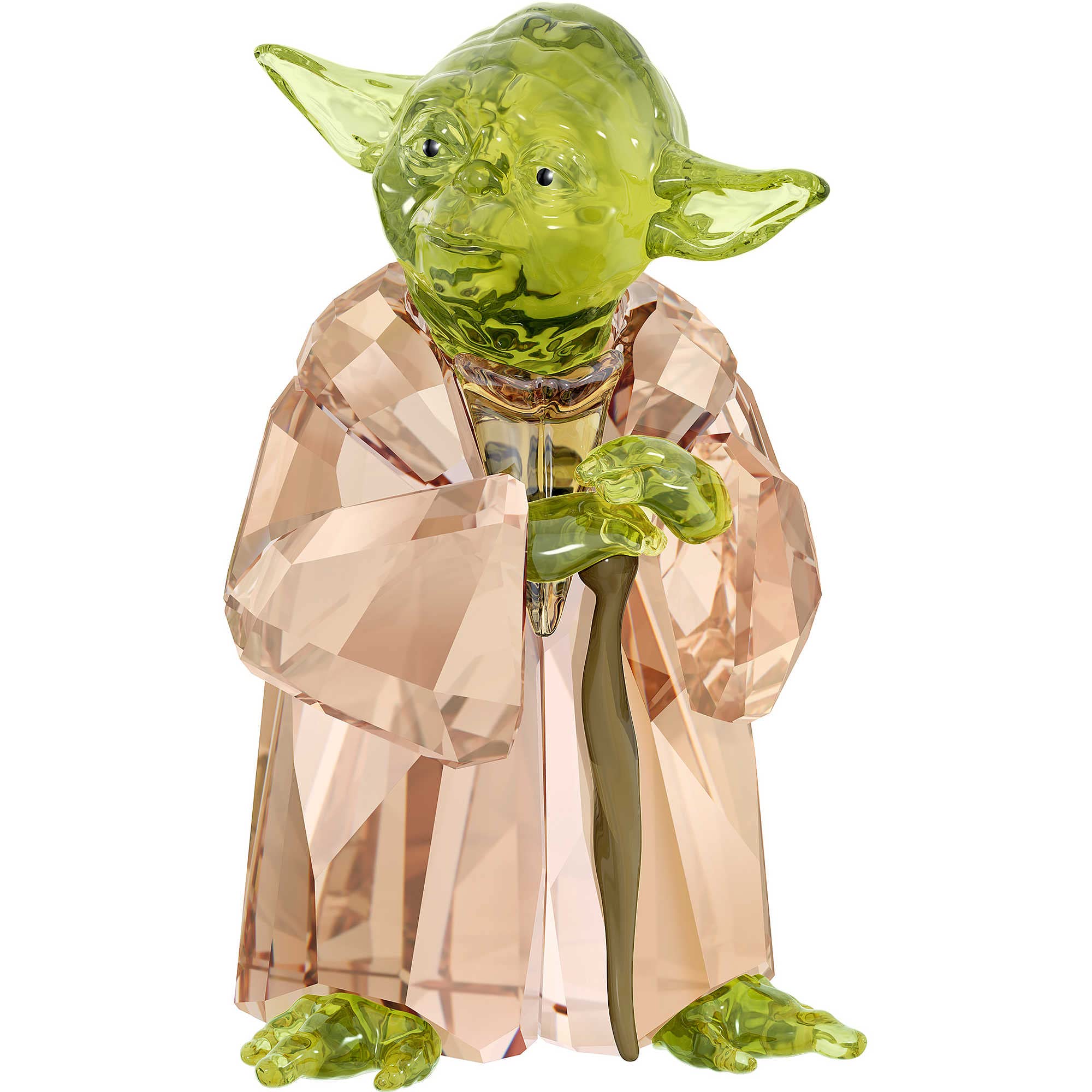 Swarovski Star Wars Master Yoda Crystal Figurine, Green and Brown Crystals