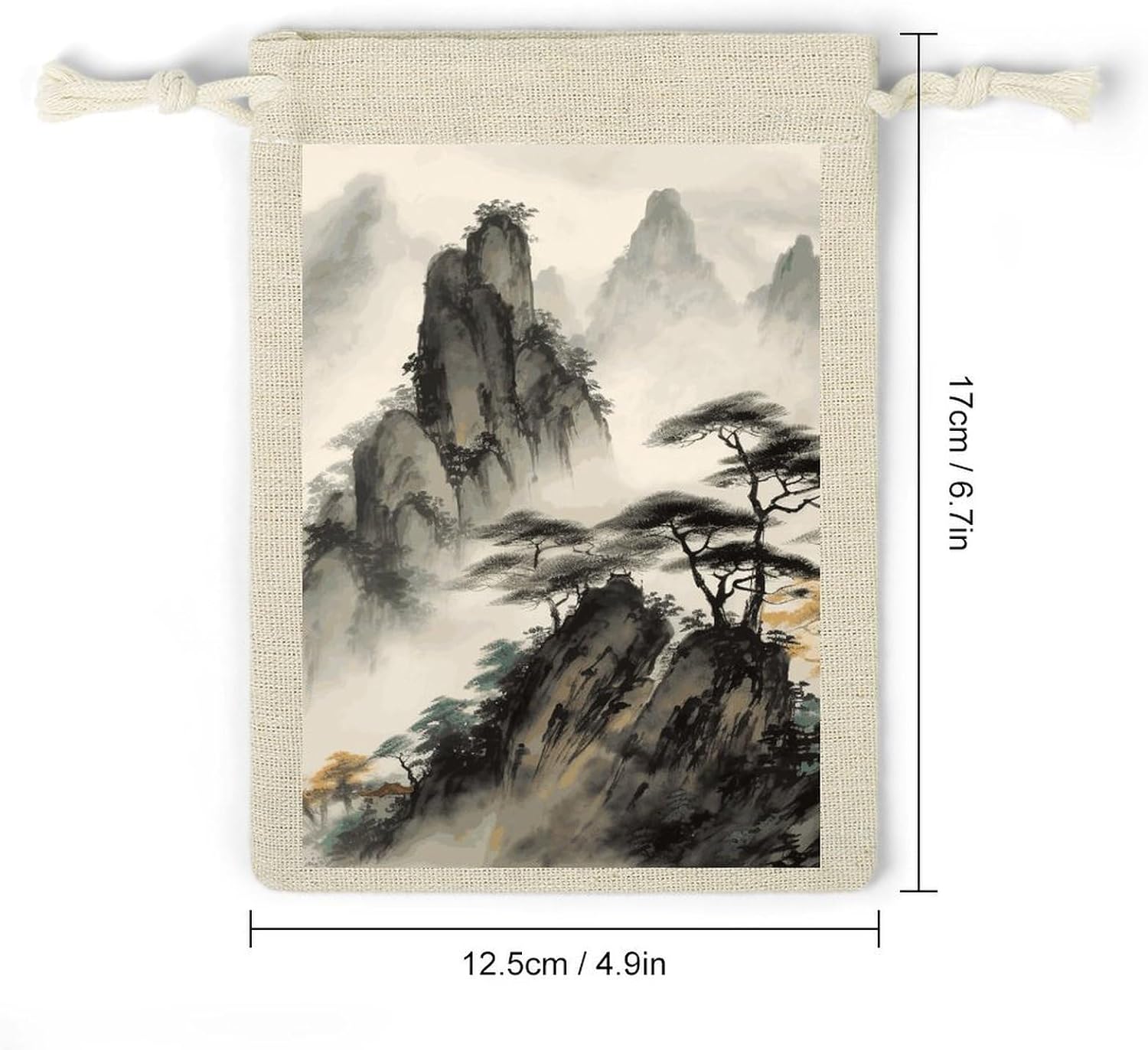 GFLFMXZW Montain 8 Pcs Reusable Cotton Muslin Bag with Drawstring image 2