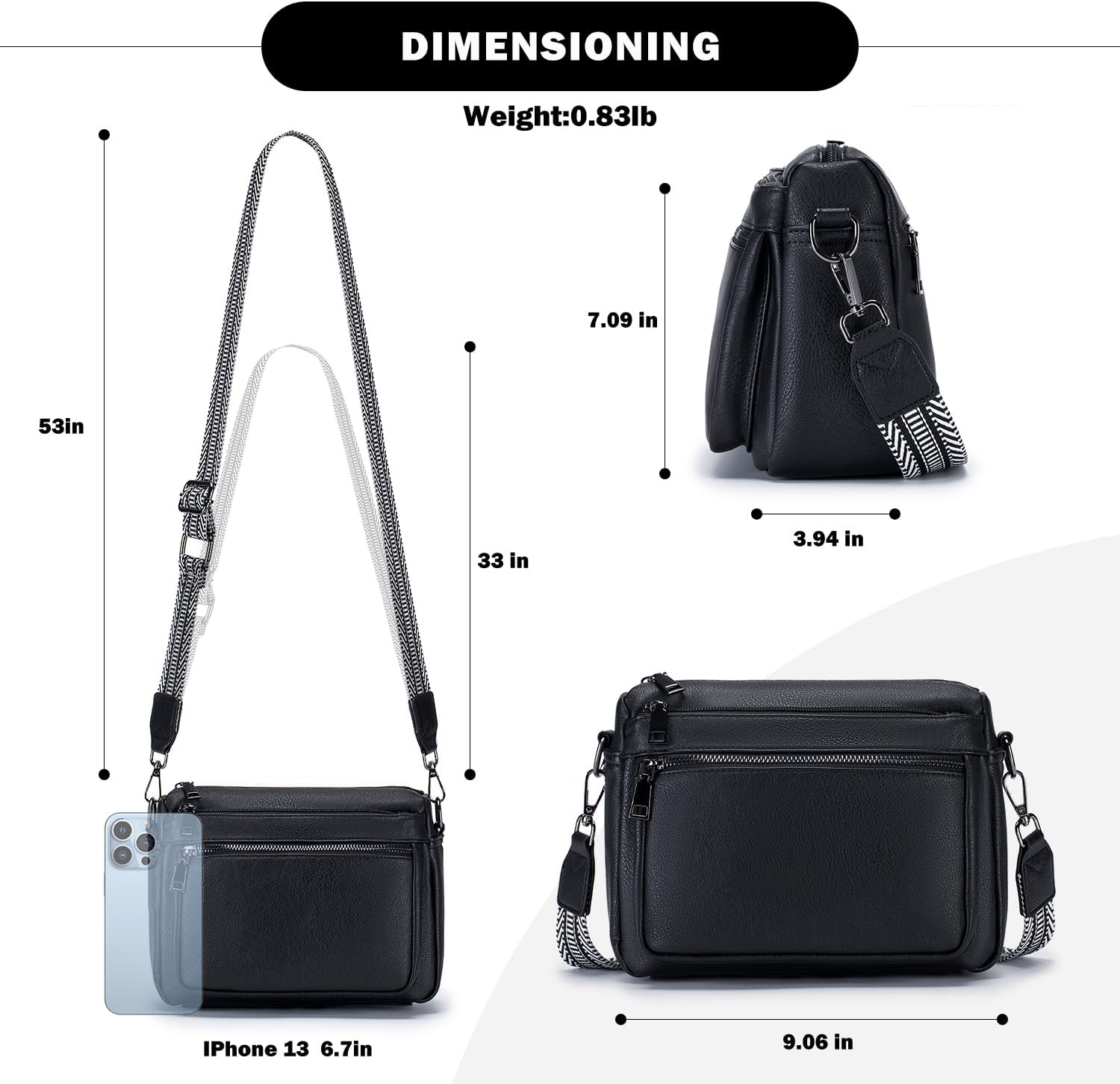Crossbody Purses for Women Trendy,Vegan Leather Crossbody Bags,Cell Phone Camera Shoulder Handbags with Card Slots - Image 4