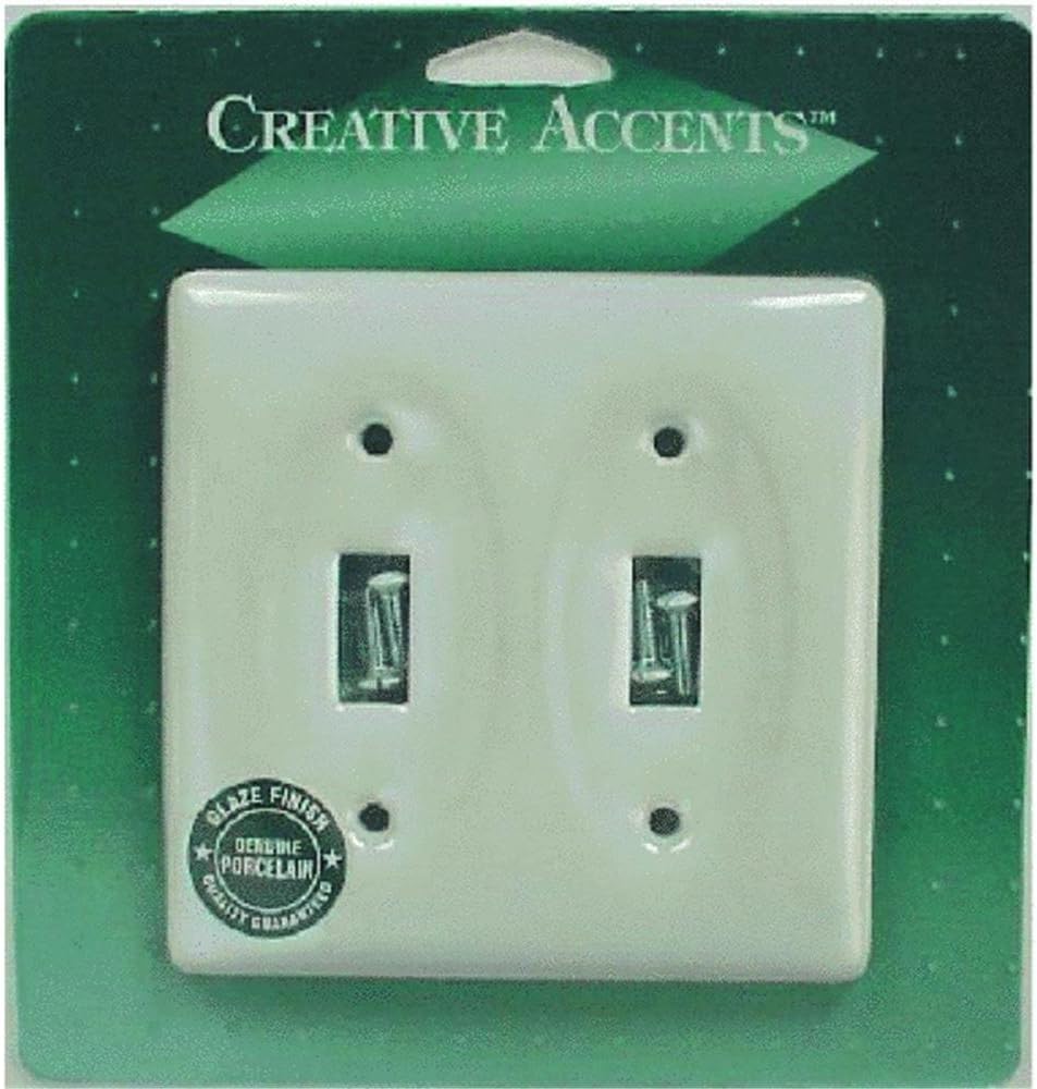 Jackson Deerfield 982CW Porcelain 2 Toggle Wall Plate