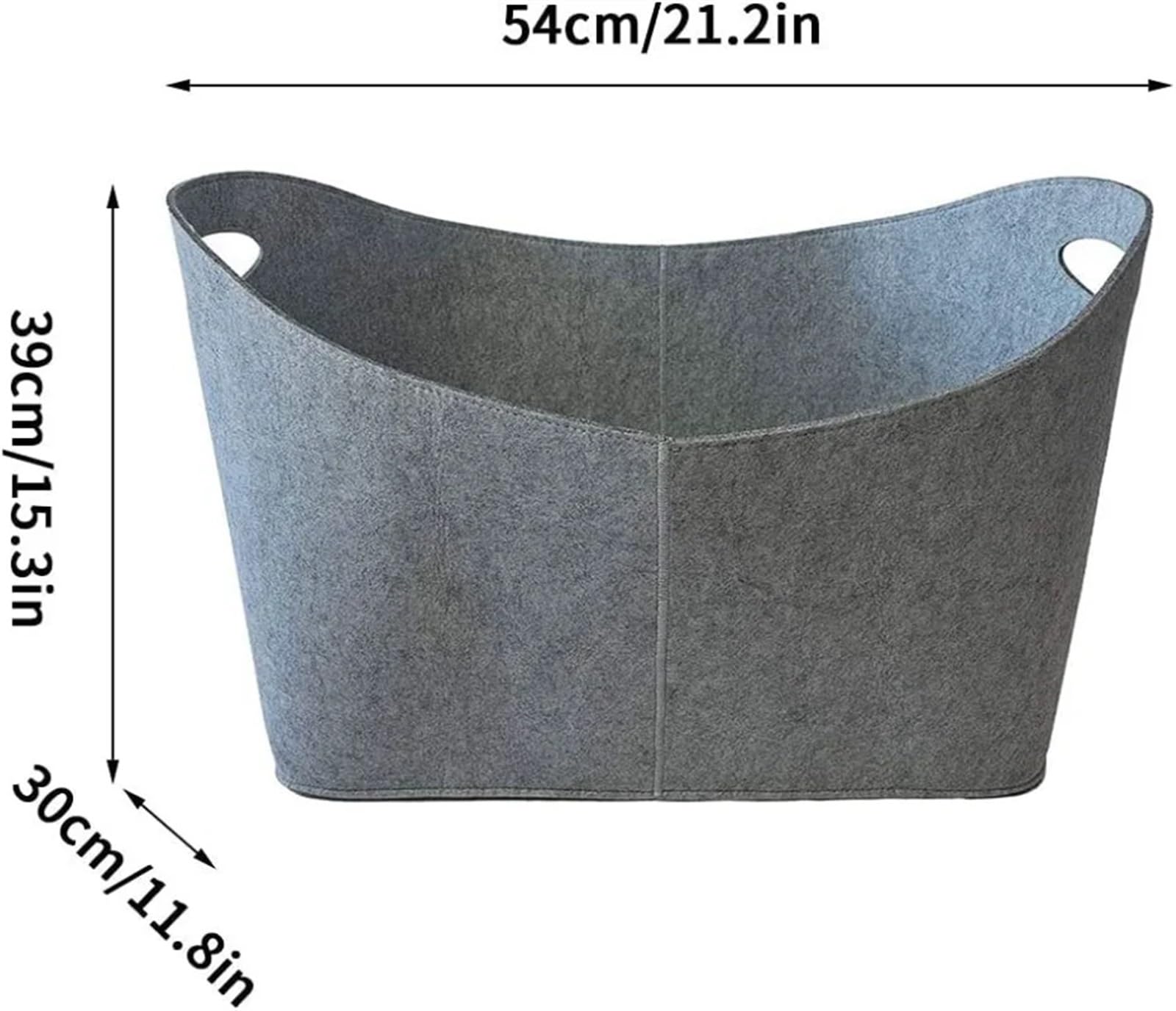 Filz-Aufbewahrungstasche for Brennholz, Filz-Kamin, Brennholzkorb, Aufbewahrungsbox, Korb, Aufbewahrungstasche for Kleinigkeiten(Black)
