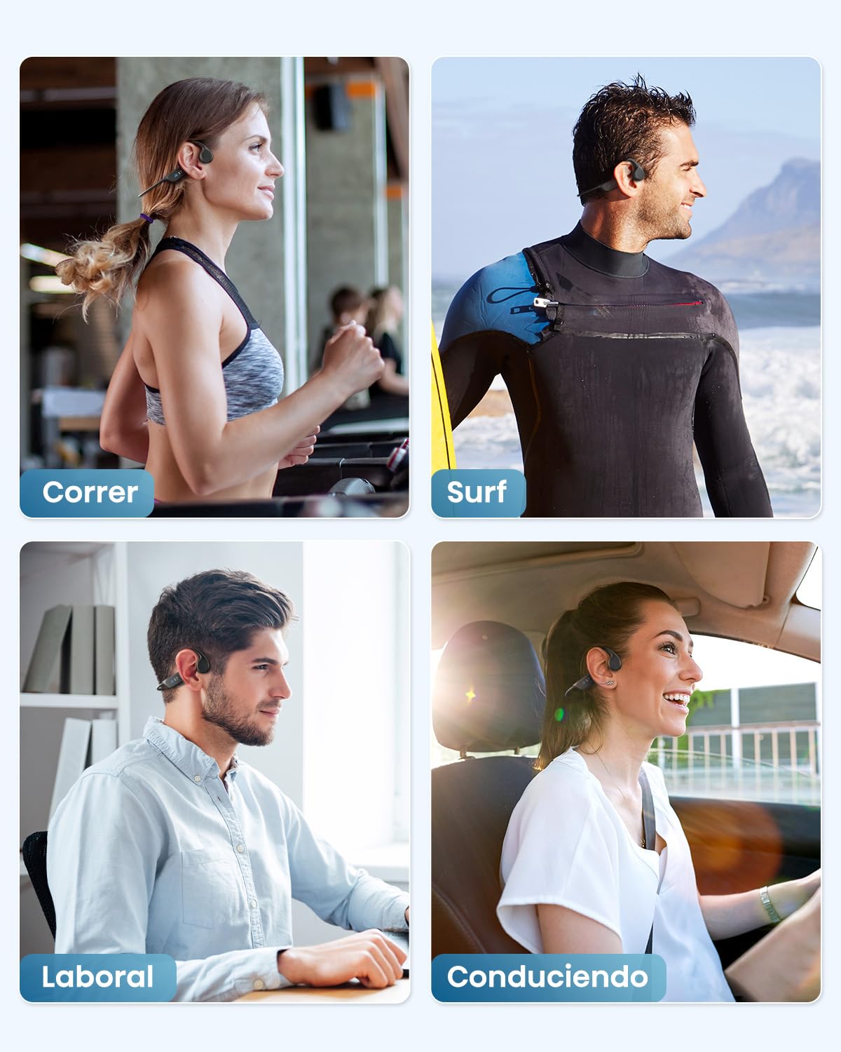 Cuffie acquatiche per nuoto, cuffie a conduzione ossea Bluetooth 6.0, auricolari aperti con lettore MP3 integrato, memoria da 32 GB, cuffie wireless sportive per corsa
