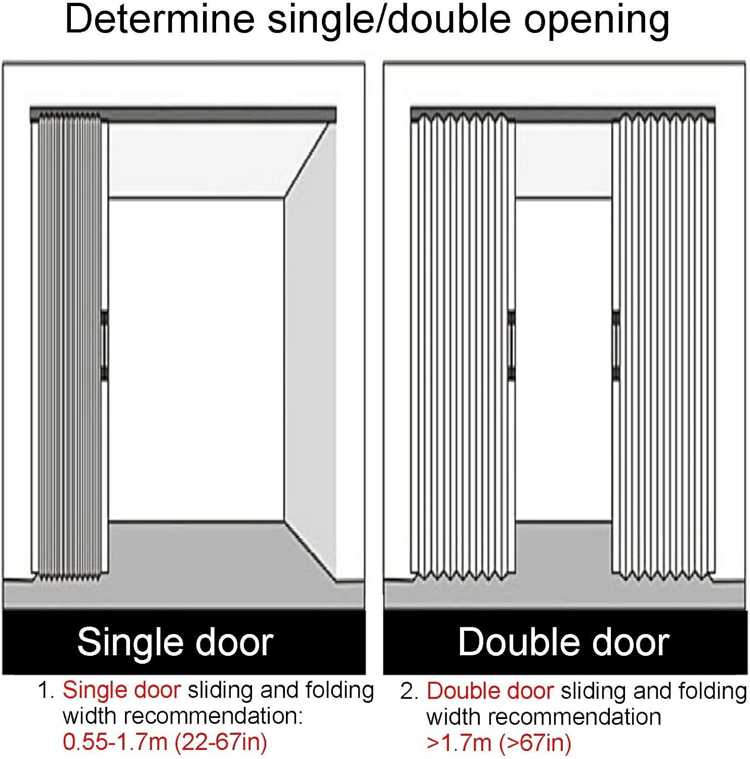 Indoor Accordion Door, Open Closet Door Curtain with Aluminum Frame, Cabinet Internal Folding Door for Bedrooms Home Office Kitchen RV(60x80cm(24x31in))