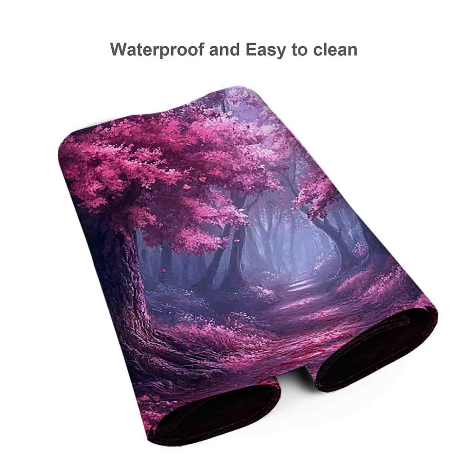 Tapis de Souris Rose Tapis de Souris XXL Arbre 1200 x 600mm Mouse Pad avec Coutures sur Les Bords, en Caoutchouc Antidérapant et Imperméable Mouse Pad Gaming, Maison/Gamer/Accessoires Bureau m4858
