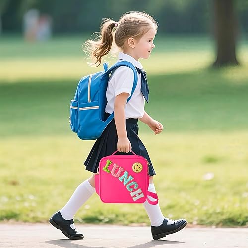 Miniatura 2 de Lonchera aislada con correa ajustable para el hombro, lonchera de nailon grande con aislamiento, bolsa de almuerzo reutilizable con bolsa de