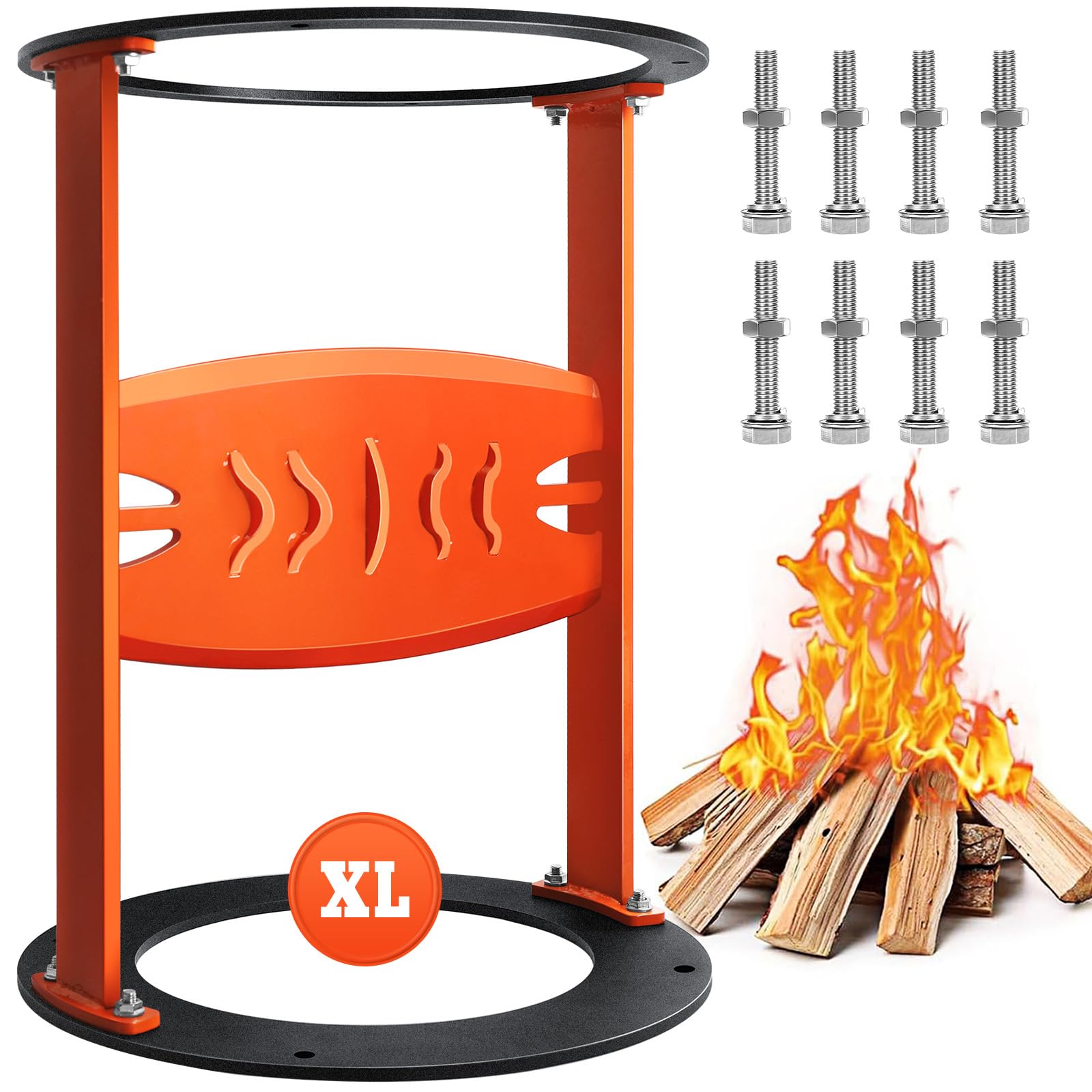 Firewood Log Splitter XL, 12'' x 16'' Wood Splitter with Cast Steel Double-Blade Kindling Cracker, 2024 Updated Heavy Duty Maul Splitting Wedge Stand for Wood Cutter