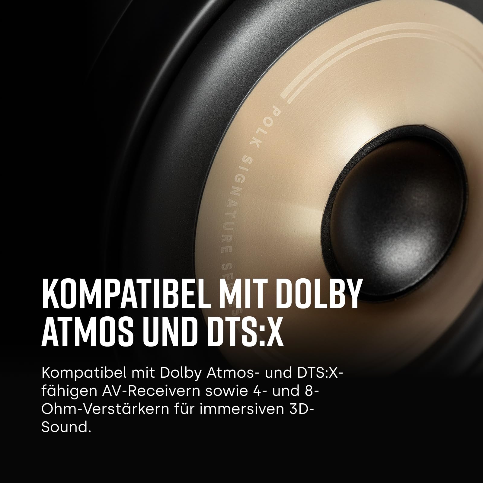 Polk Audio Signature Elite ES10 hochauflösende Surroundlautsprecher fürs Heimkino, Stereo Lautsprecher, Satelliten-Lautsprecher, HiFi, Hi-Res Zertifiziert, kompatibel mit Dolby Atmos und DTS:X (Paar)