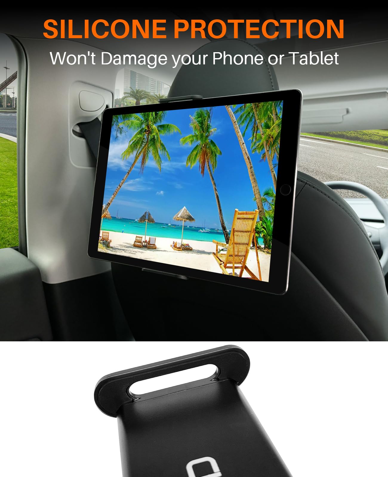 Supporto Tablet Tesla Model Y Model 3, Dosvsi Porta IPad Per Tesla Sedili Post, Regolabile 360° Tesla Porta Tablet Per IPad Pro 12.9 Air Mini, IPad