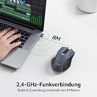 Acer Wireless Egér 2.4 GHz 1600 DPI 6 Gombos Jobb Kezes Laptop PC MacBook 2
