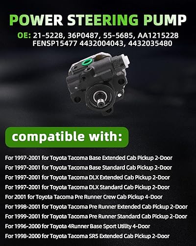 Miniatura 737 de SCITOO Bomba de dirección asistida compatible para 2005 para Saab 9-2X 2.0L, 2006 para Saab 9-2X 2.5L, 2004-2005 para Subaru Impreza 2.0L, 21-5396