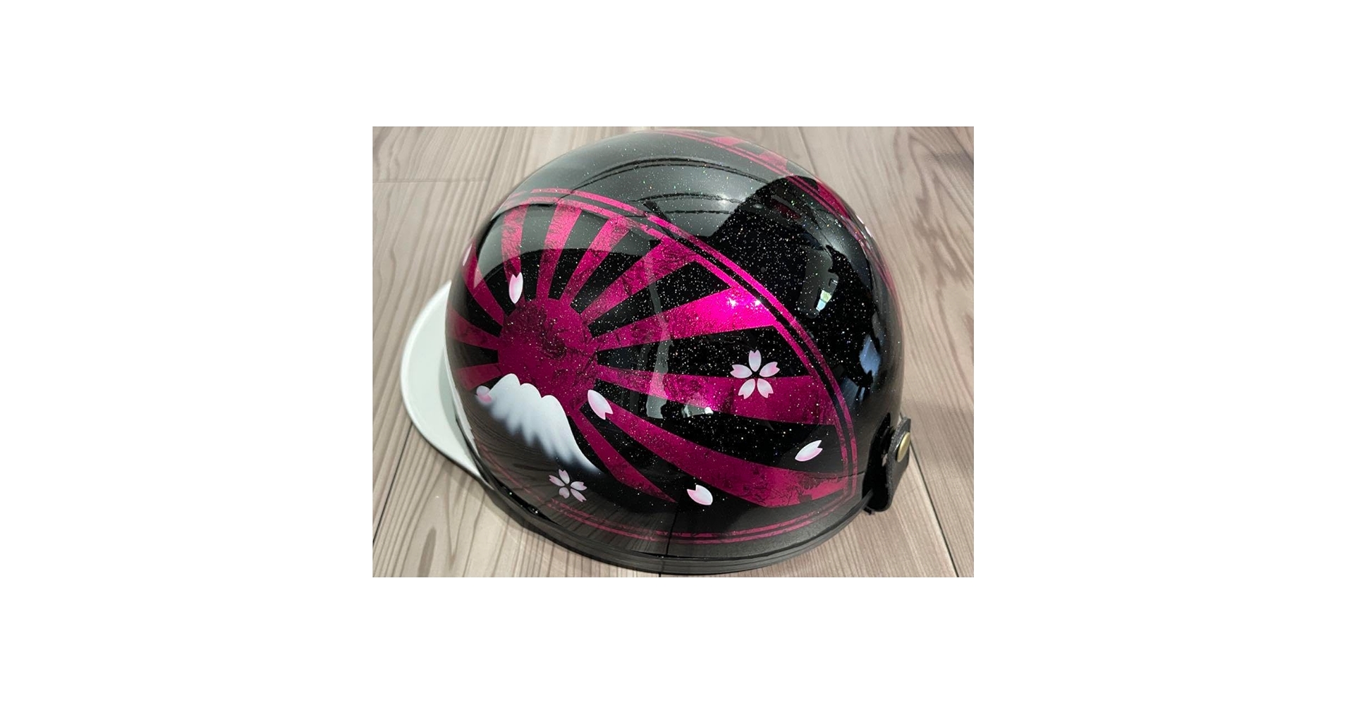 ピンクラメ 富士日章 コルク半 ヘルメット 旧車會 暴走族 ロケットカウル Amazon.co.jp: ラメ 富士日章 コルク半 ヘルメット 旧車會 暴走