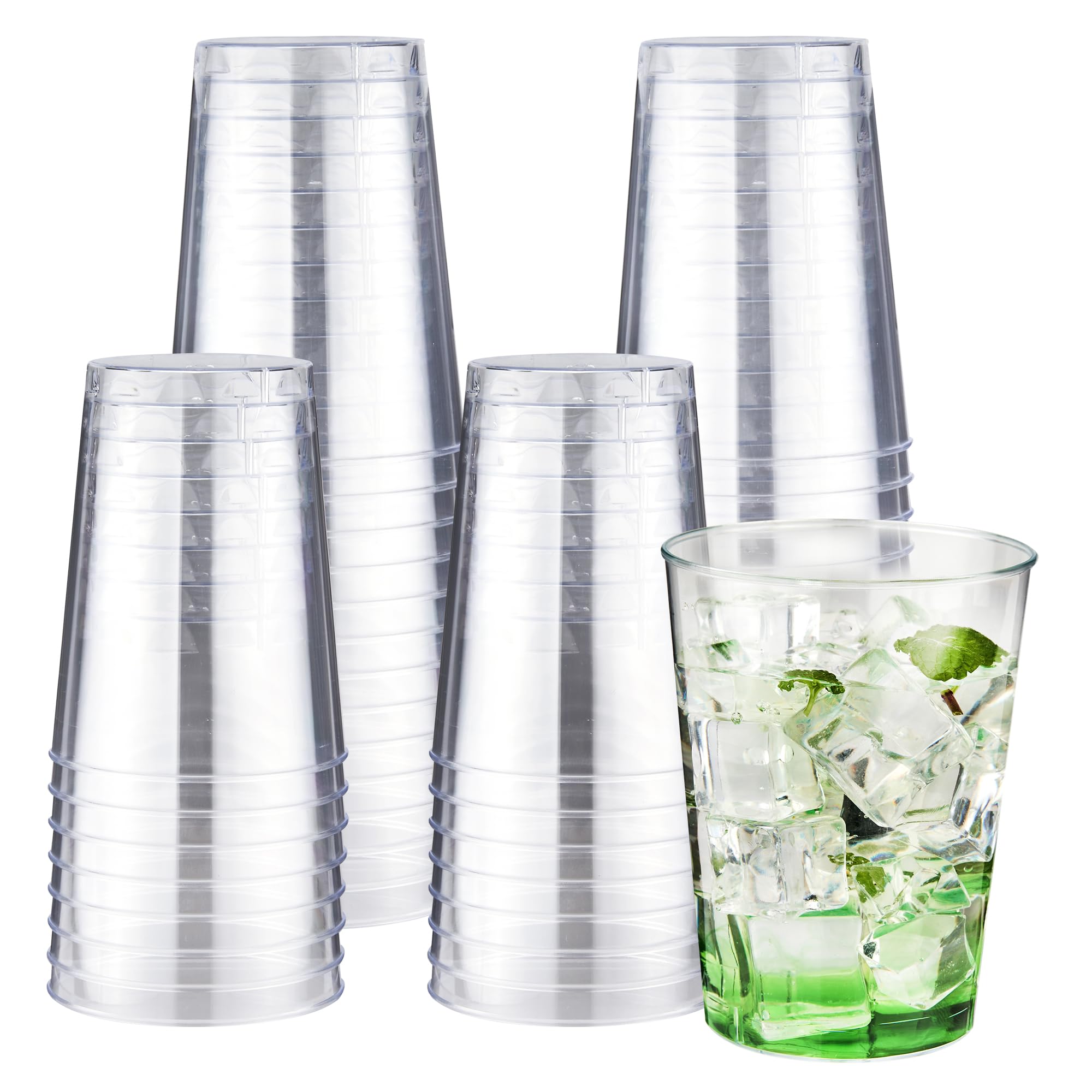 Clear Plastic Cups - 200 Pack for Parties -26