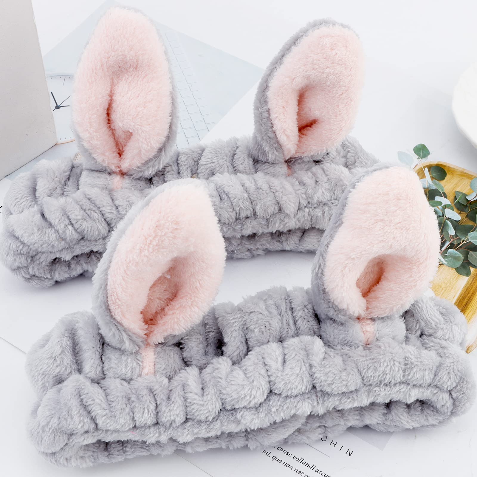 Amazon.com: YISSION Cute Bunny Ear Spa Headband for Women 