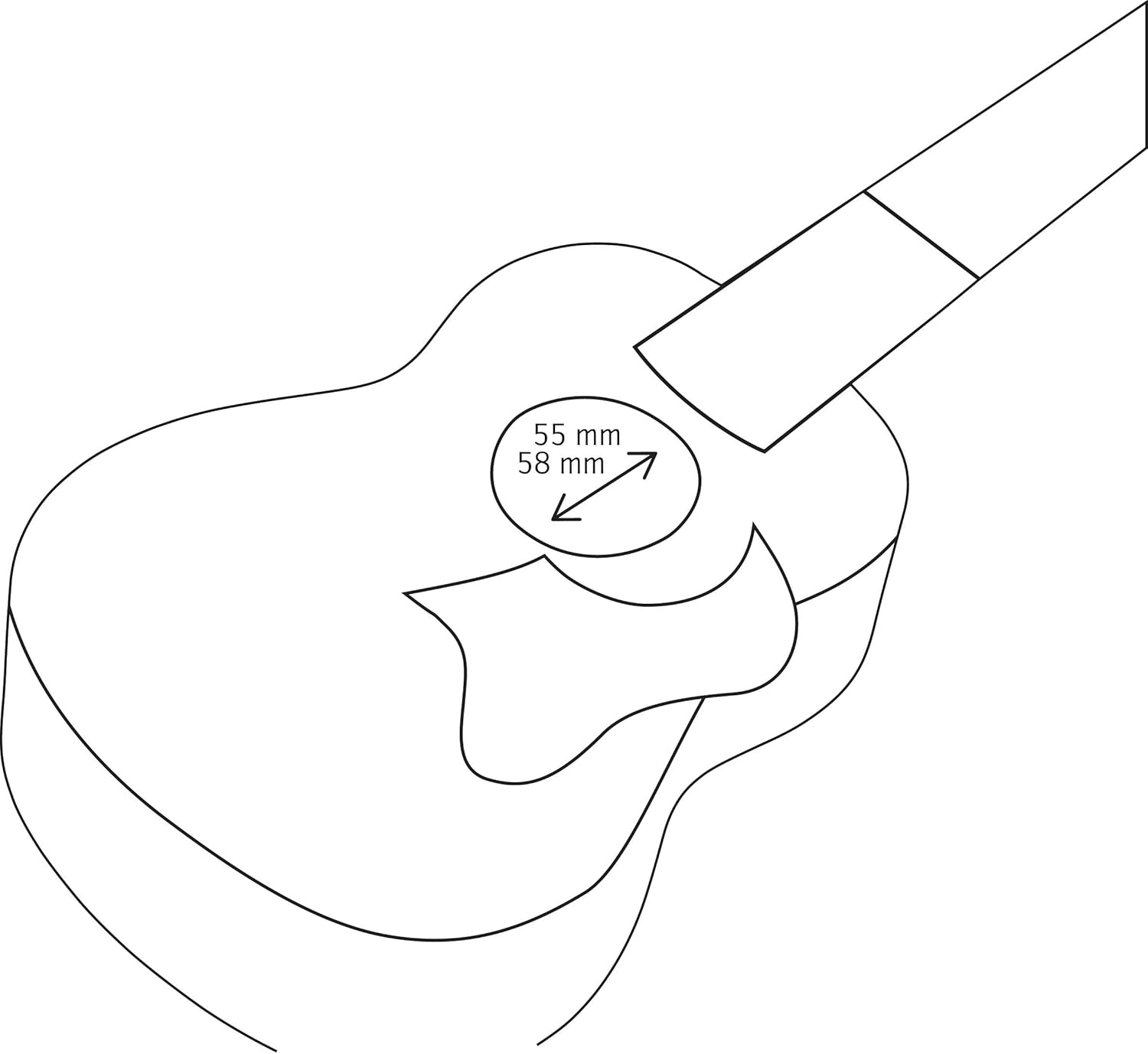 Wooden Ukulele Pickguard Fits Tenor & Baritone - Walnut