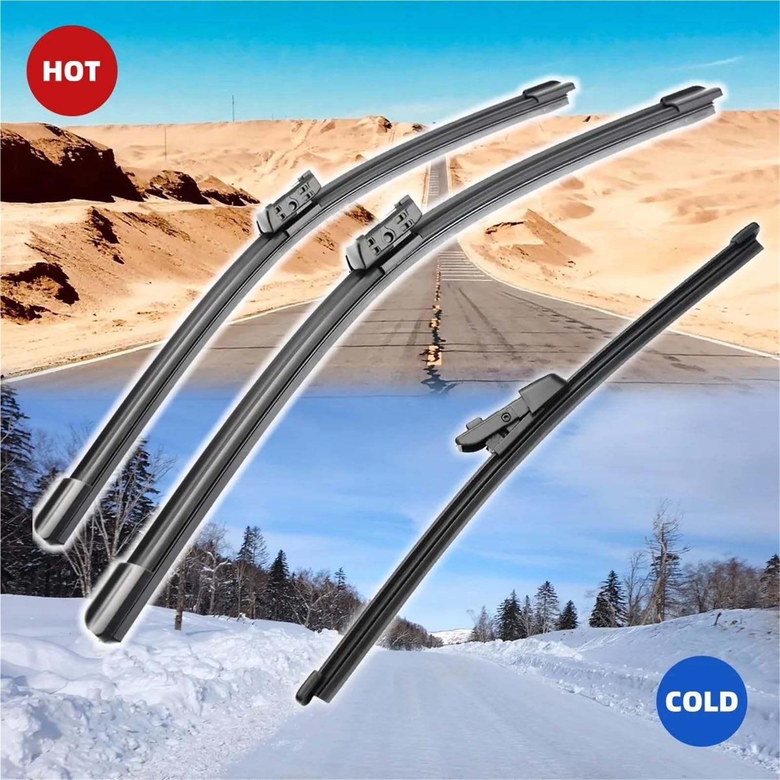 Escobillas Limpiaparabrisas Delanteras Y Traseras Accesorios Para Parabrisas 3 Unidades Para VW modelos Superiores De 2011 A 2020 24" + 16" + 10" Limpiaparabrisas