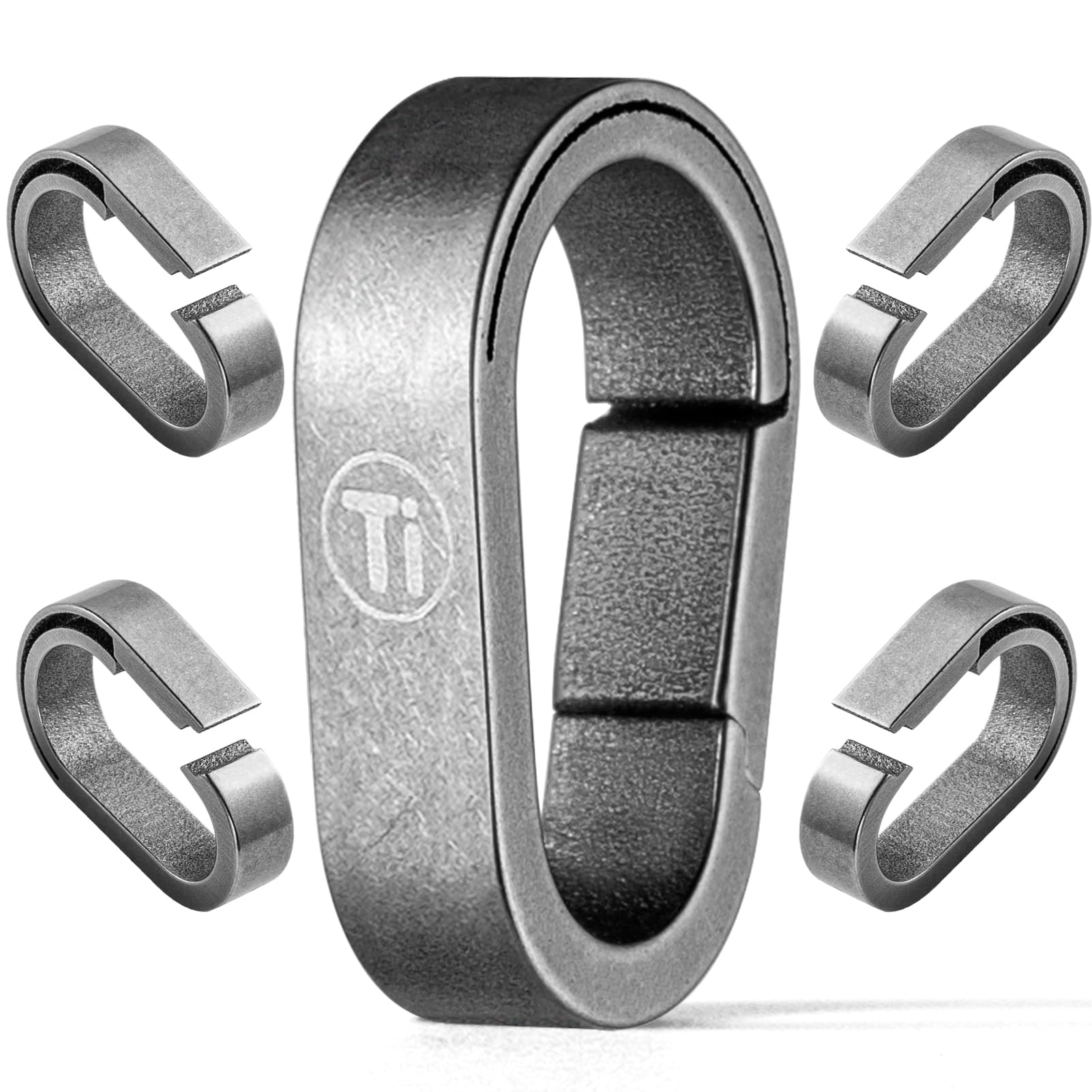 TISUR Mini Titanium Key Rings,Small Carabiner Keychain Clip Quick Release Key Chain Connector Keychain Accessories for Car