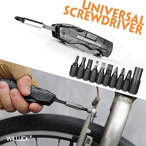 Vista 4 de Regalos para marido y él, regalo ideal para el día de San Valentín, cuchillo multiherramienta "Best Husband Ever", regalo de cumpleaños para marido