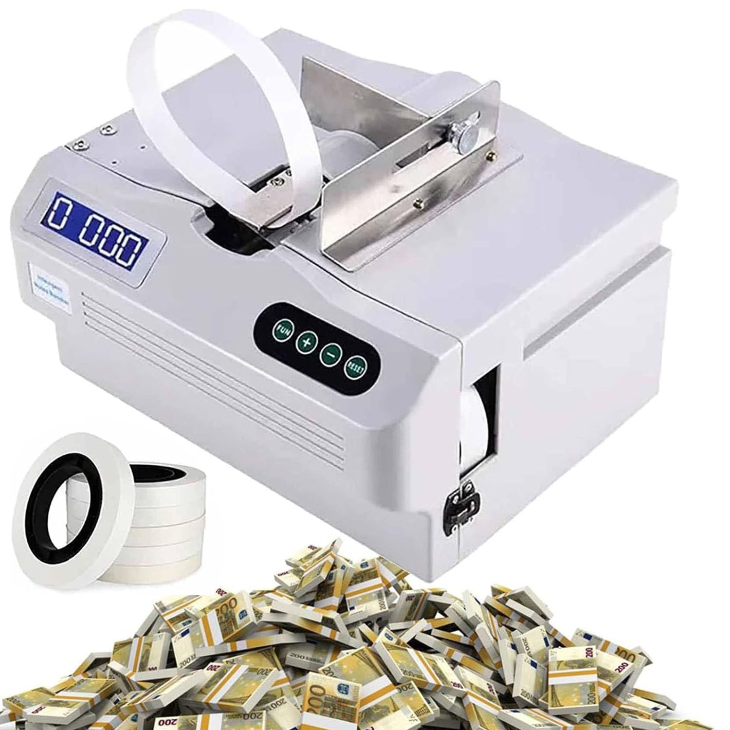 Macchina Automatica per Legare Piccole Banconote, Strumento Intelligente per Legare Banconote, Strumento per Legare valute, Regolazione con Schermo LCD per finanza e cassieri