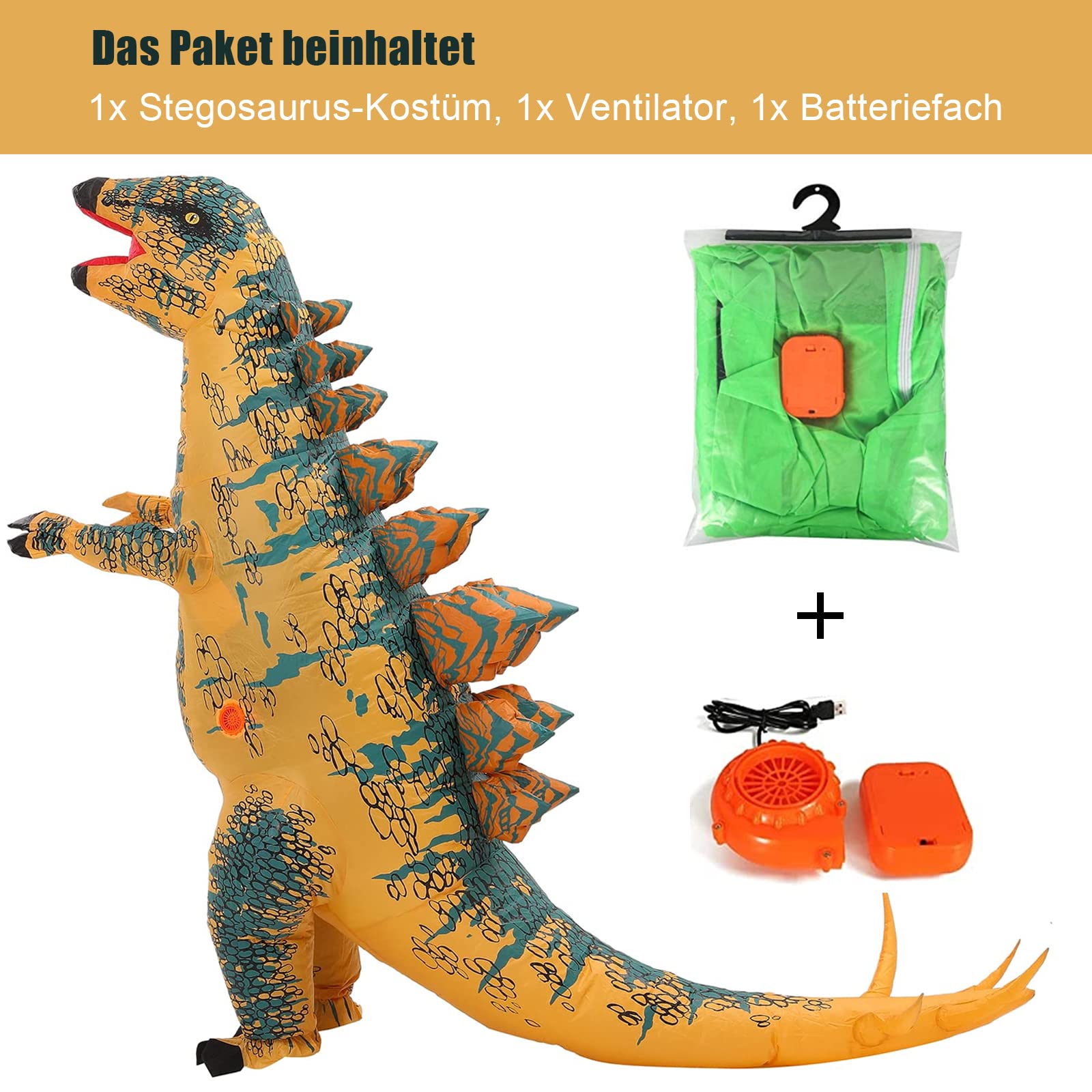Costumi gonfiabile da dinosauro per adulti, Costumi da esplosione divertente T-Rex per feste di cosplay, Halloween, Natale, Costumi animale da festival